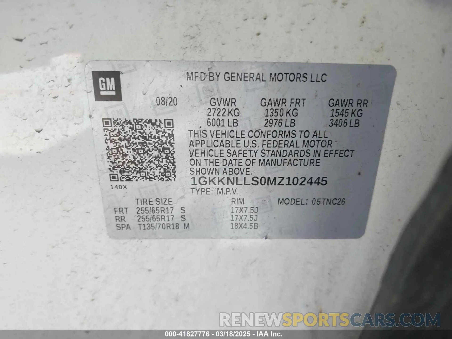 9 Photograph of a damaged car 1GKKNLLS0MZ102445 GMC ACADIA 2021