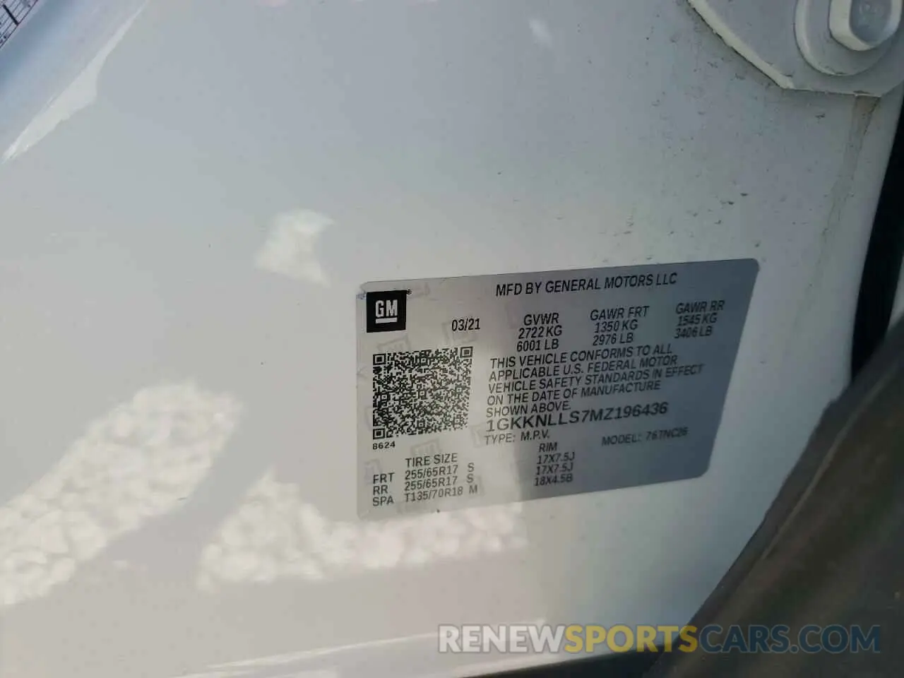14 Photograph of a damaged car 1GKKNLLS7MZ196436 GMC ACADIA 2021