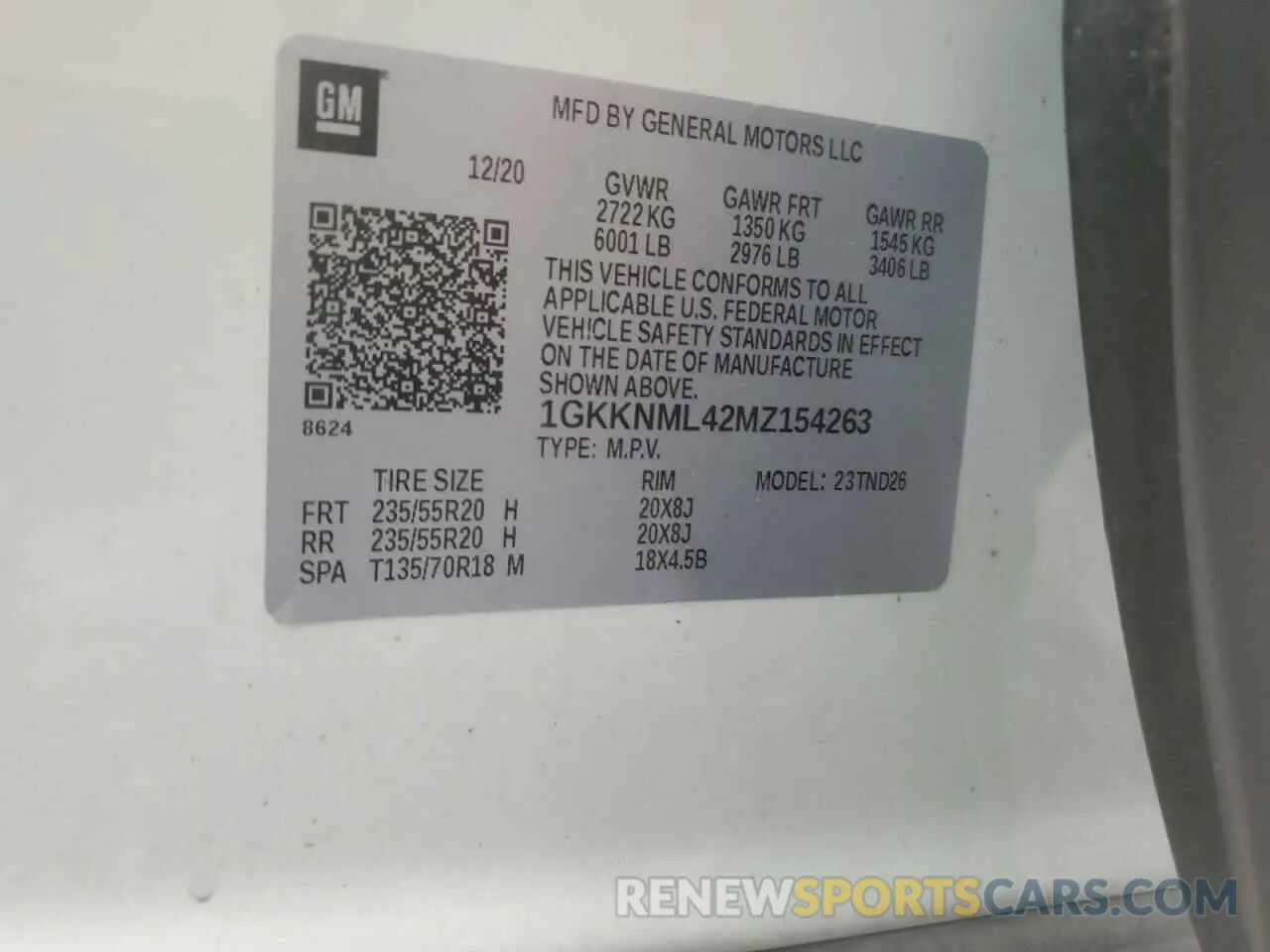 13 Photograph of a damaged car 1GKKNML42MZ154263 GMC ACADIA 2021