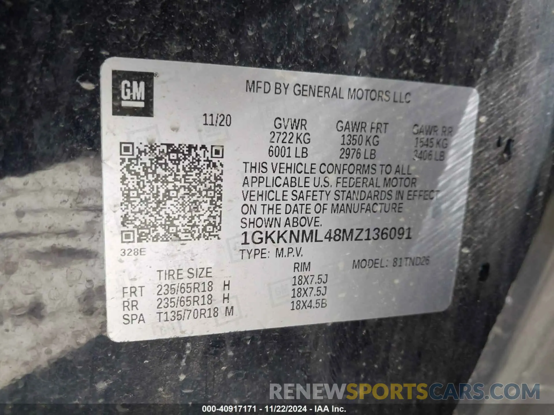 9 Photograph of a damaged car 1GKKNML48MZ136091 GMC ACADIA 2021