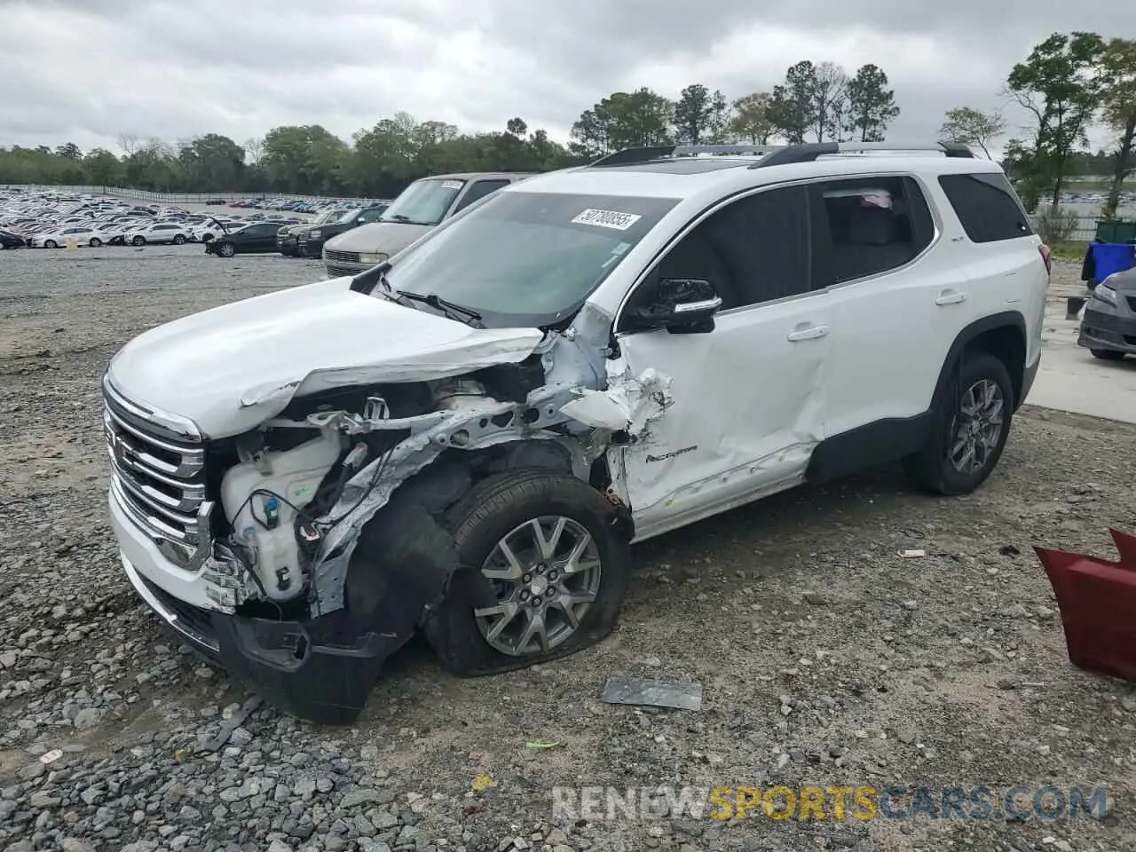 1 Photograph of a damaged car 1GKKNMLS1MZ234345 GMC ACADIA 2021