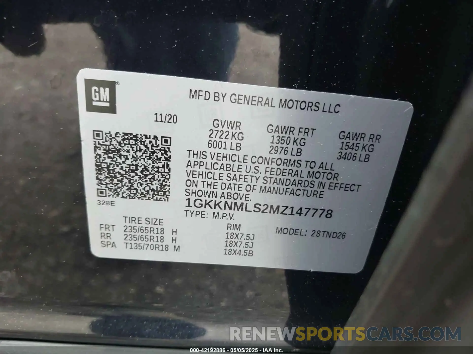 9 Photograph of a damaged car 1GKKNMLS2MZ147778 GMC ACADIA 2021