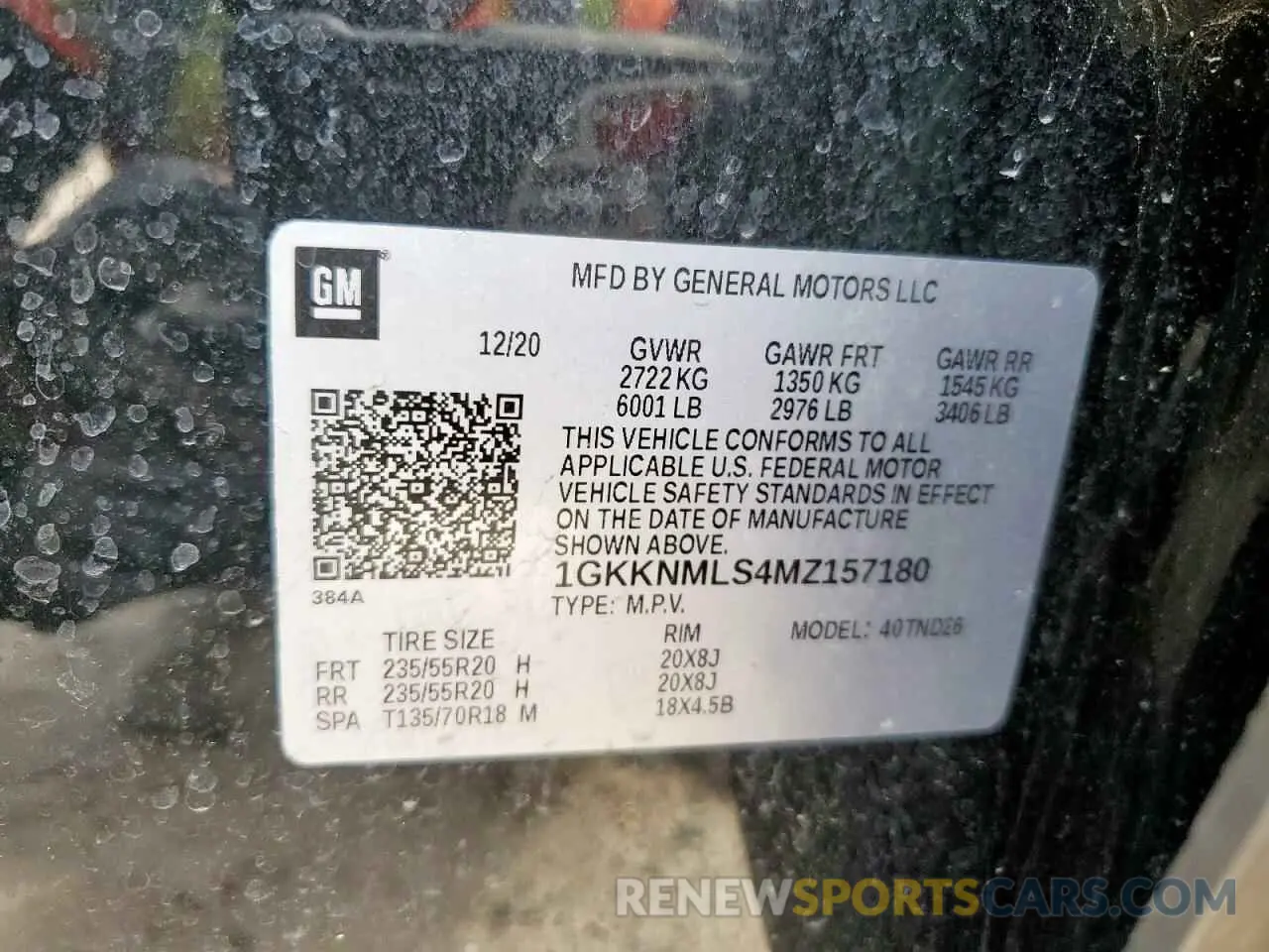 13 Photograph of a damaged car 1GKKNMLS4MZ157180 GMC ACADIA 2021