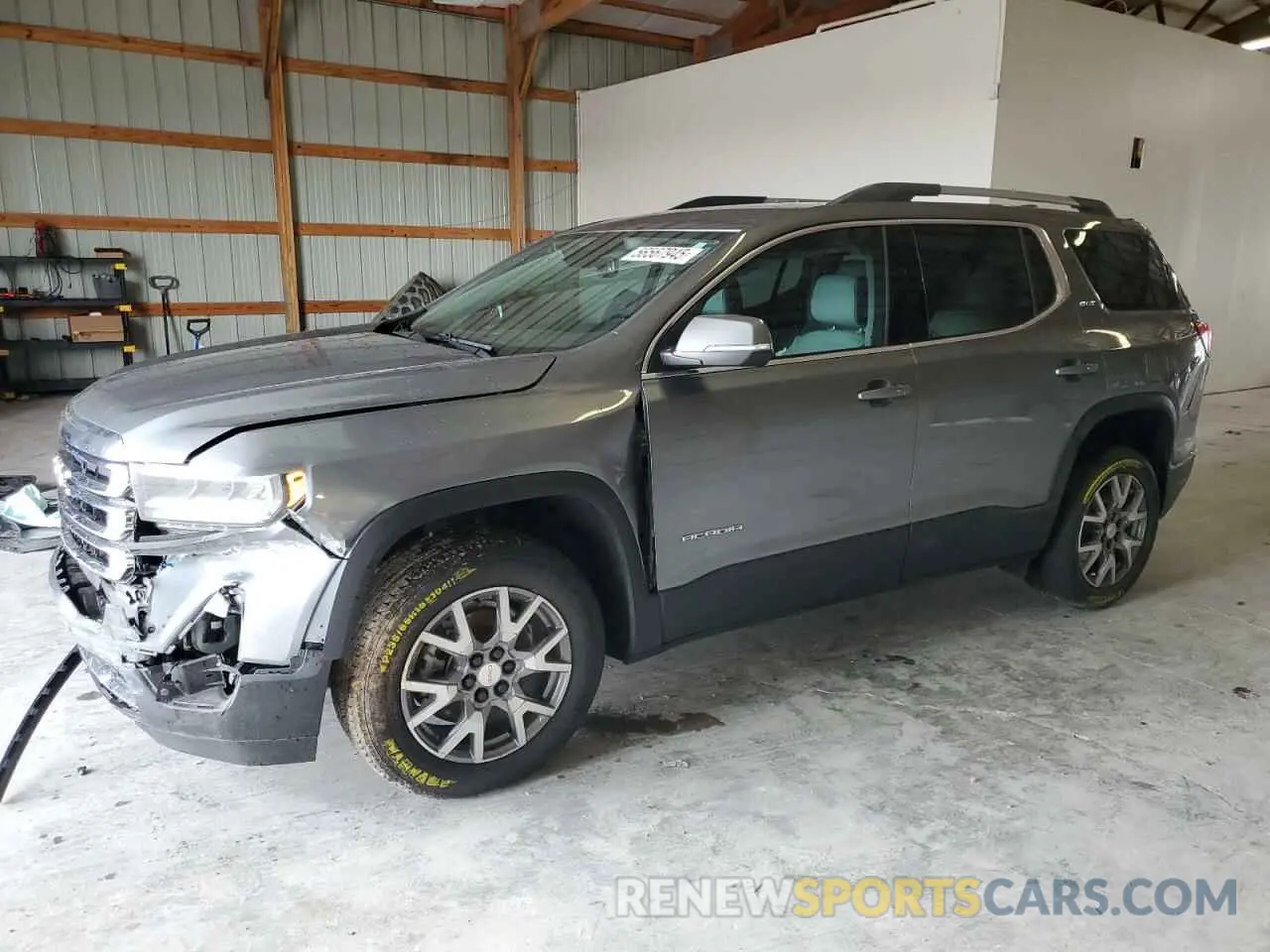 1 Photograph of a damaged car 1GKKNMLS9MZ102322 GMC ACADIA 2021