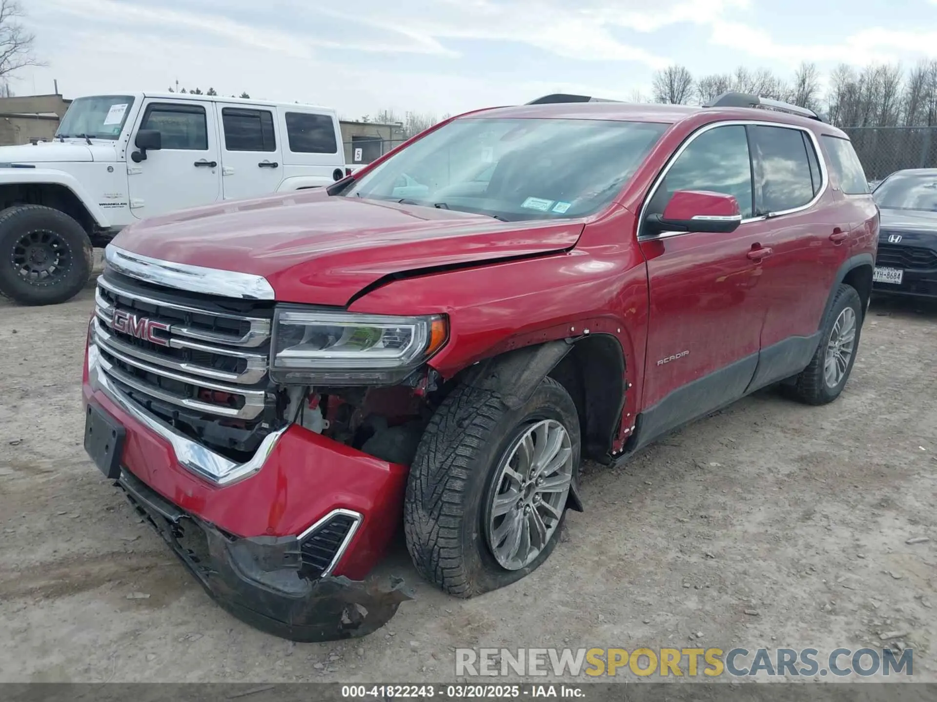 2 Photograph of a damaged car 1GKKNRLS3MZ176171 GMC ACADIA 2021