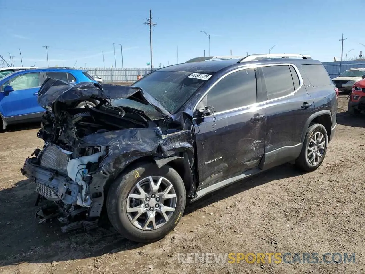 1 Photograph of a damaged car 1GKKNULS1MZ148114 GMC ACADIA 2021