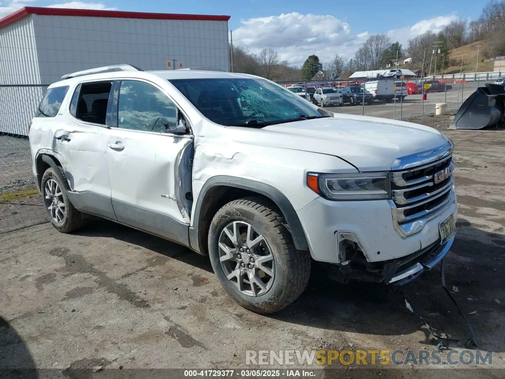 1 Photograph of a damaged car 1GKKNULS3MZ208040 GMC ACADIA 2021