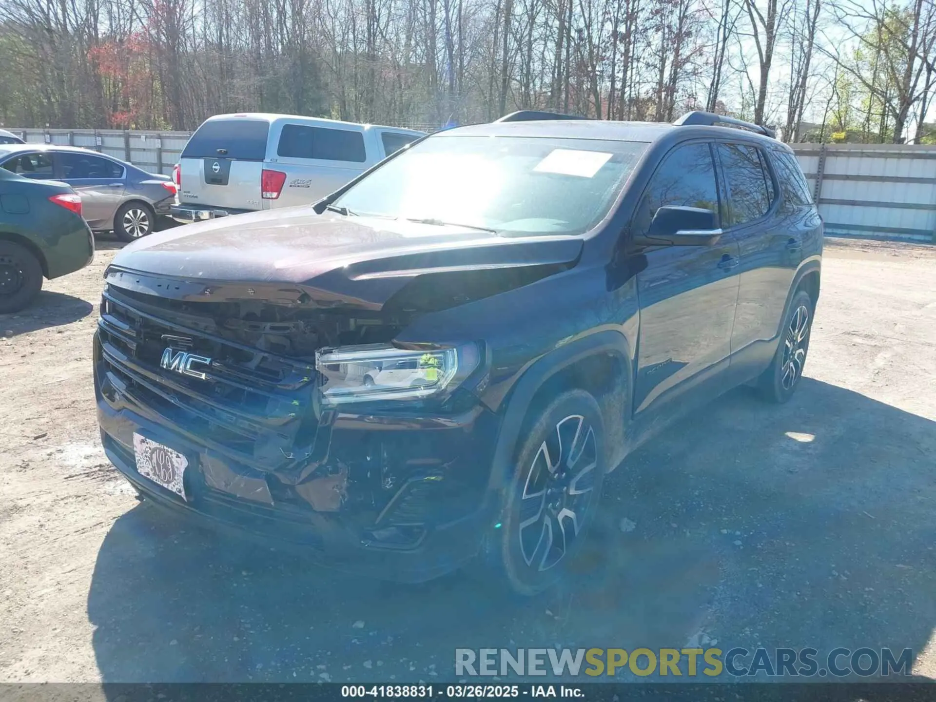 2 Photograph of a damaged car 1GKKNULS6MZ109017 GMC ACADIA 2021