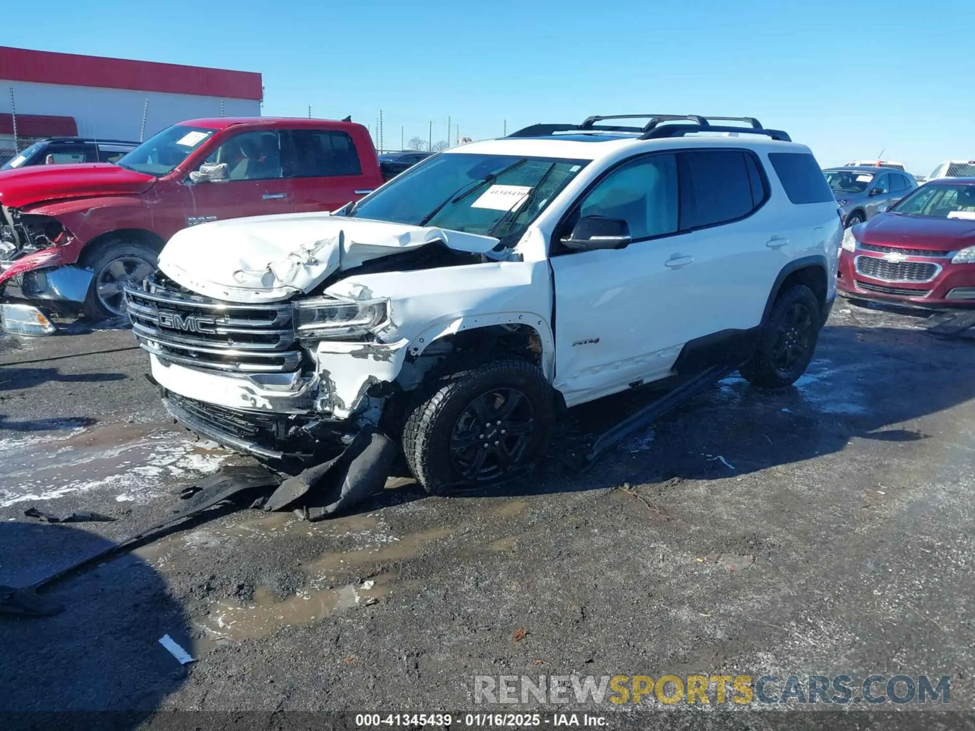 2 Photograph of a damaged car 1GKKNLLS8NZ125747 GMC ACADIA 2022