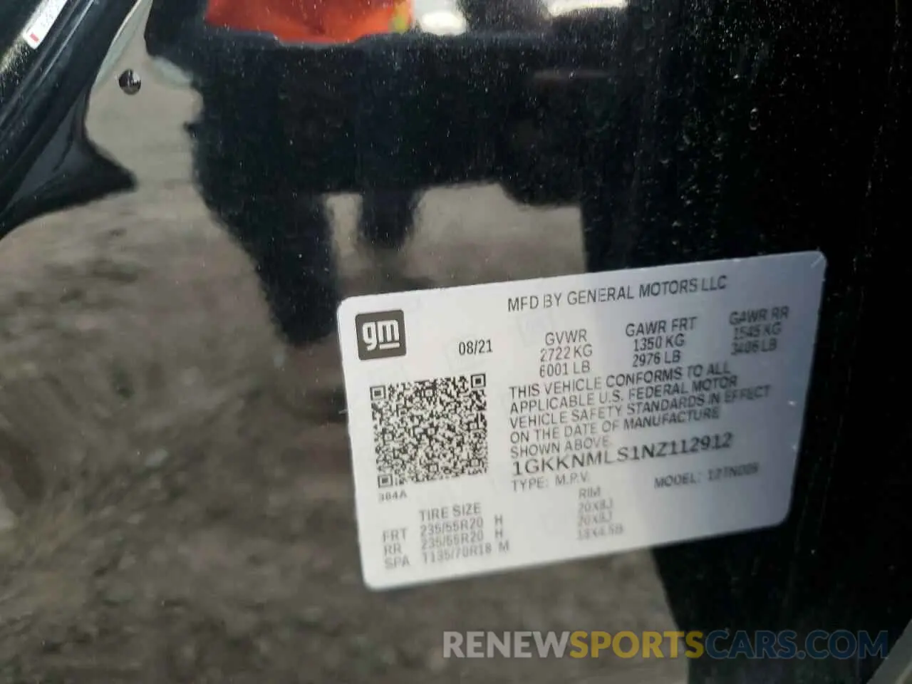 13 Photograph of a damaged car 1GKKNMLS1NZ112912 GMC ACADIA 2022