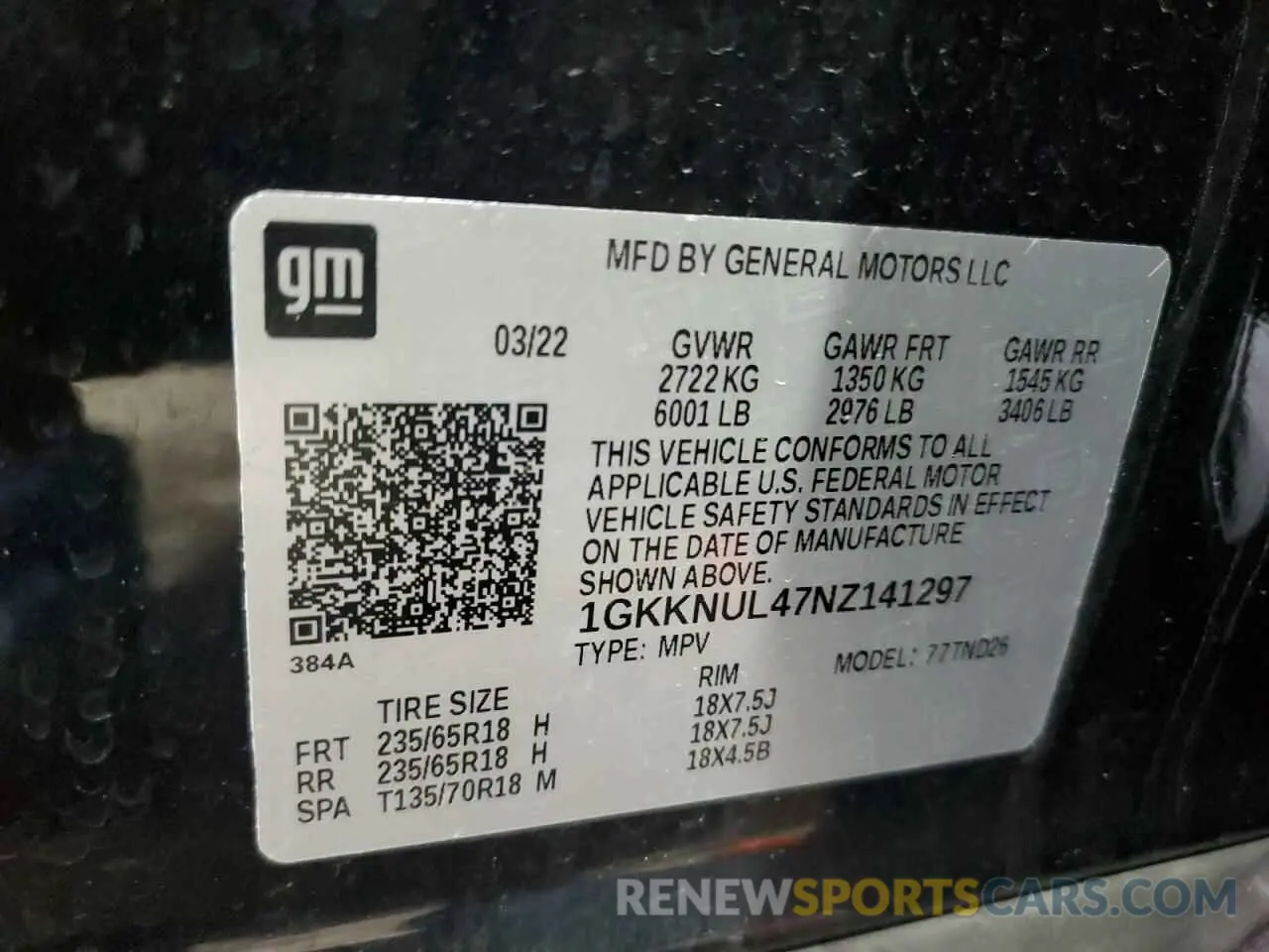 14 Photograph of a damaged car 1GKKNUL47NZ141297 GMC ACADIA 2022