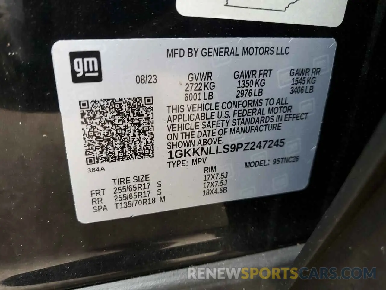 15 Photograph of a damaged car 1GKKNLLS9PZ247245 GMC ACADIA 2023