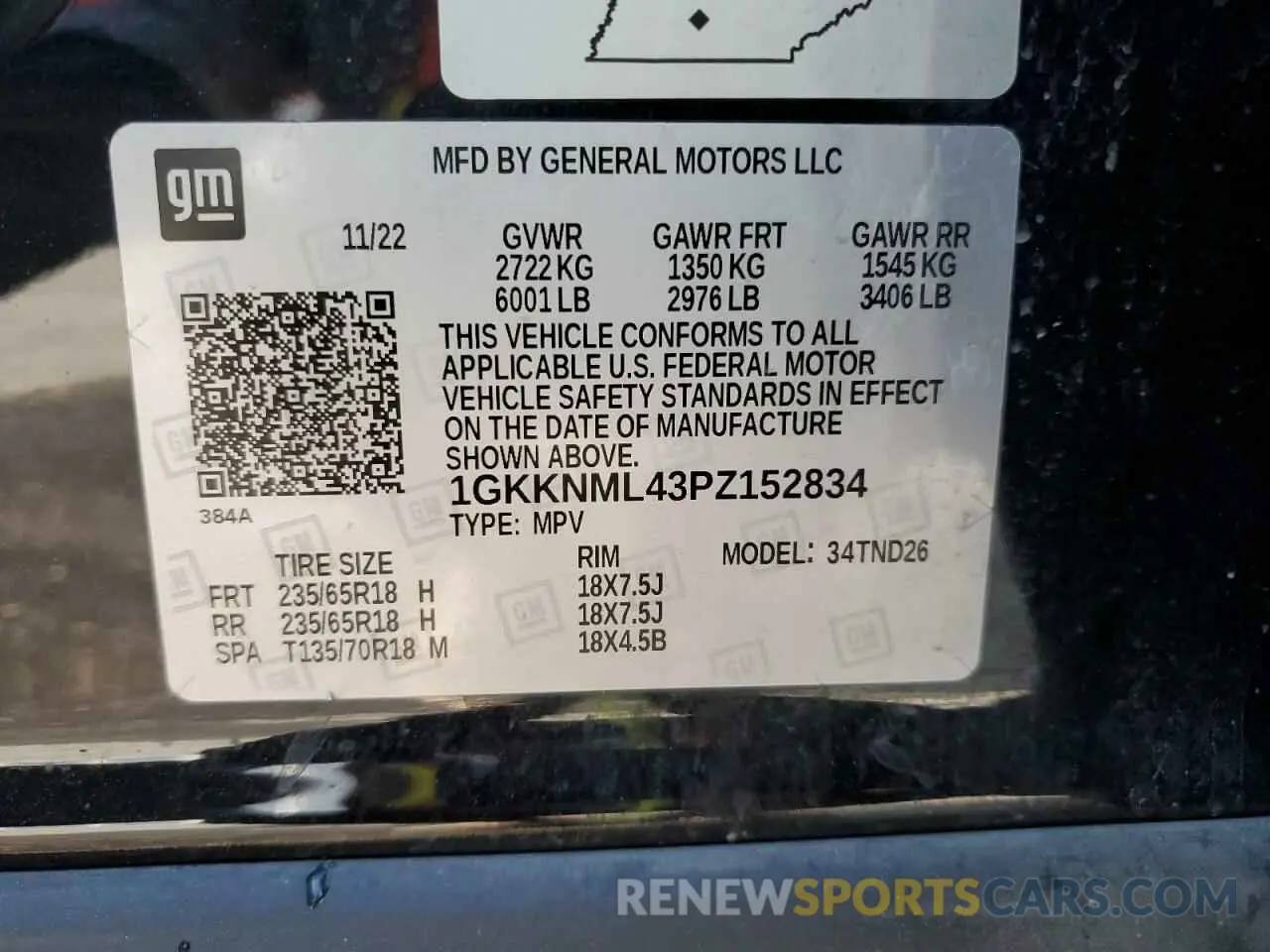 13 Photograph of a damaged car 1GKKNML43PZ152834 GMC ACADIA 2023