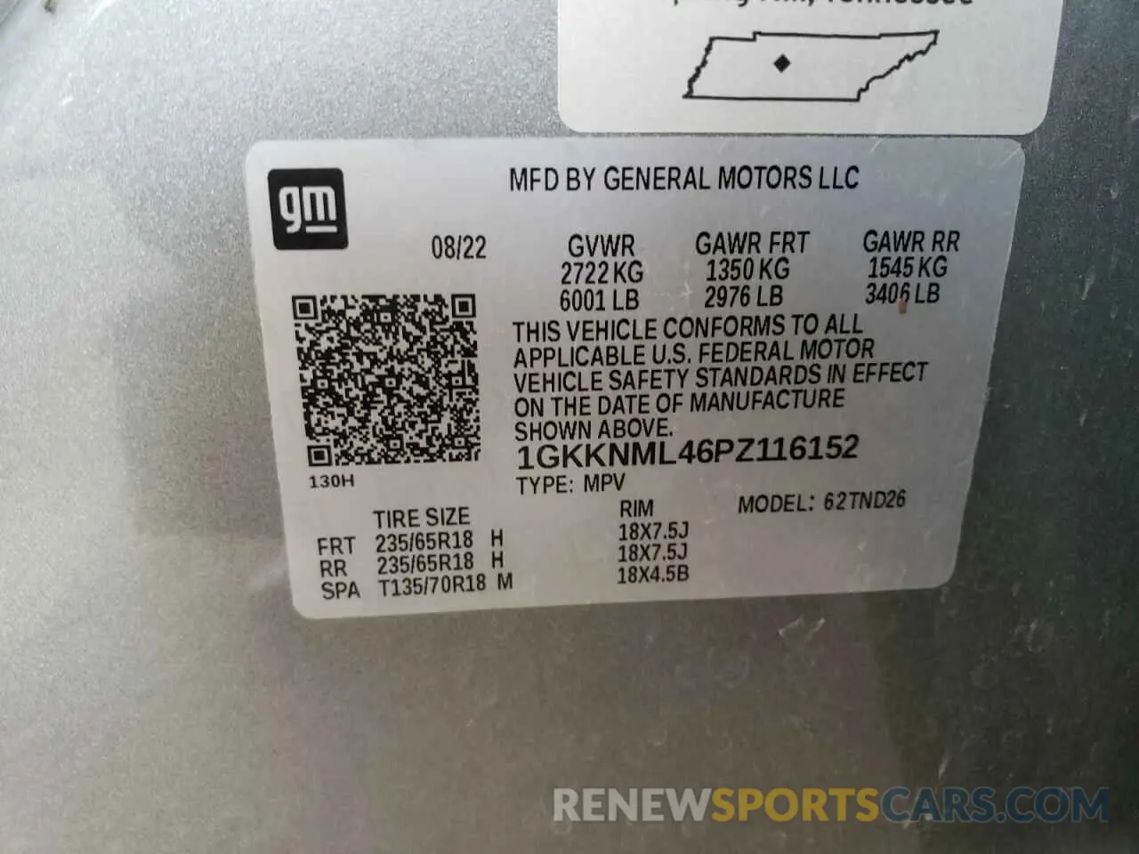 14 Photograph of a damaged car 1GKKNML46PZ116152 GMC ACADIA 2023