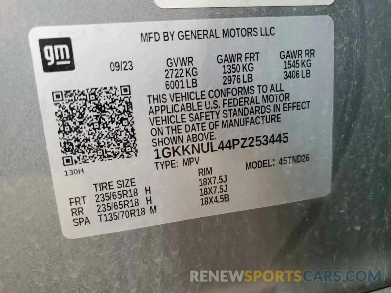 14 Photograph of a damaged car 1GKKNUL44PZ253445 GMC ACADIA 2023
