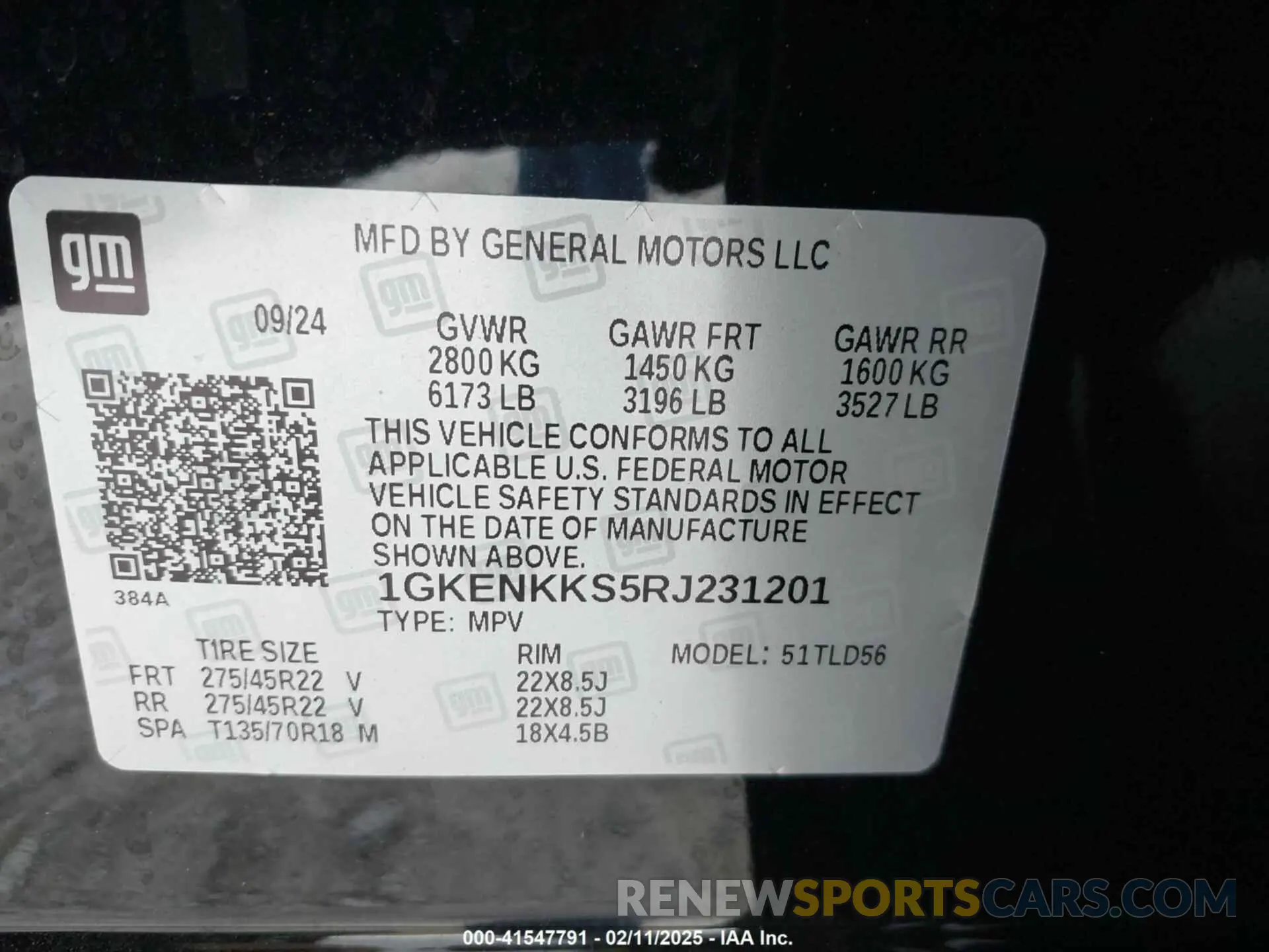 9 Photograph of a damaged car 1GKENKKS5RJ231201 GMC ACADIA 2024