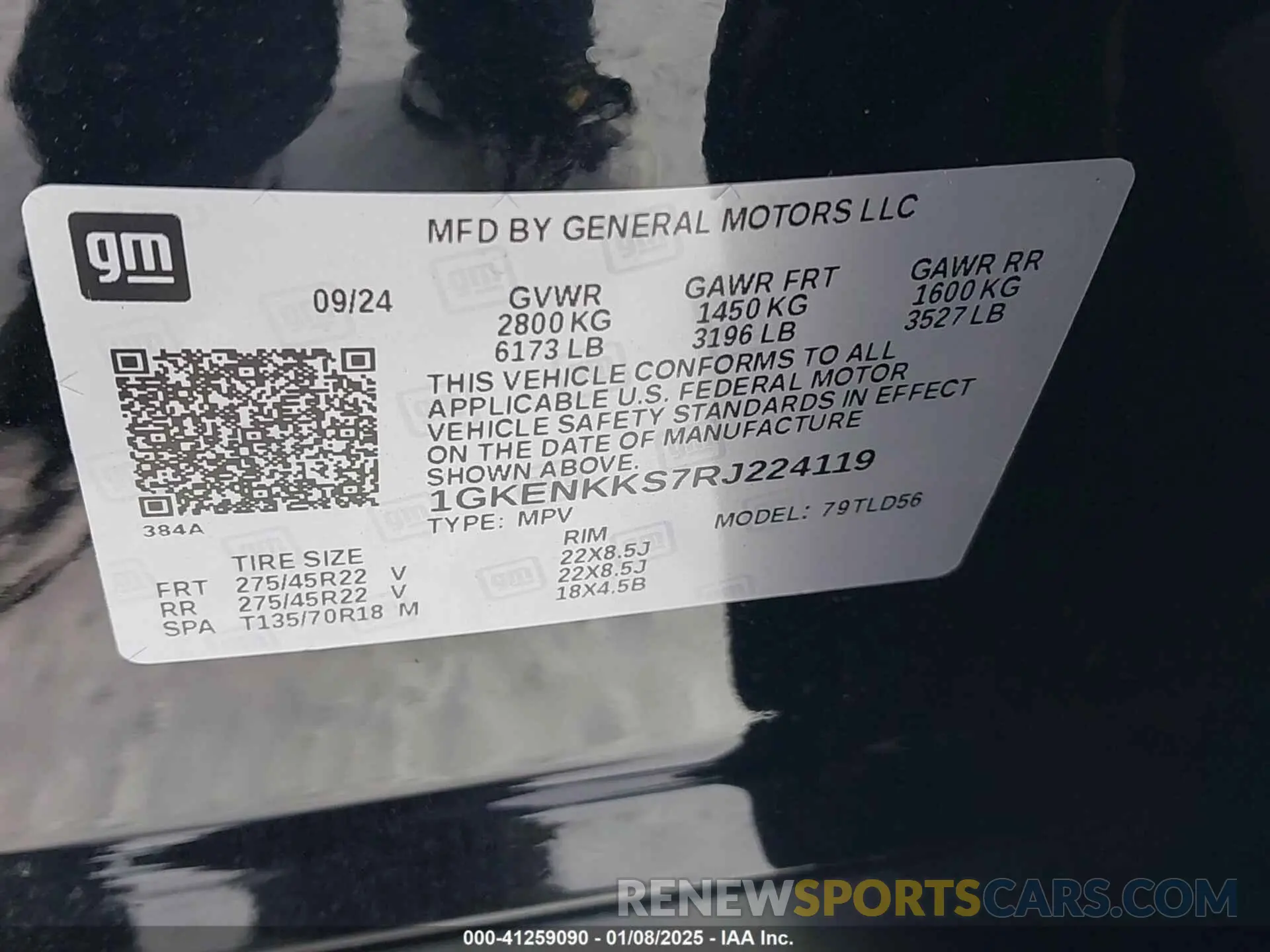 9 Photograph of a damaged car 1GKENKKS7RJ224119 GMC ACADIA 2024
