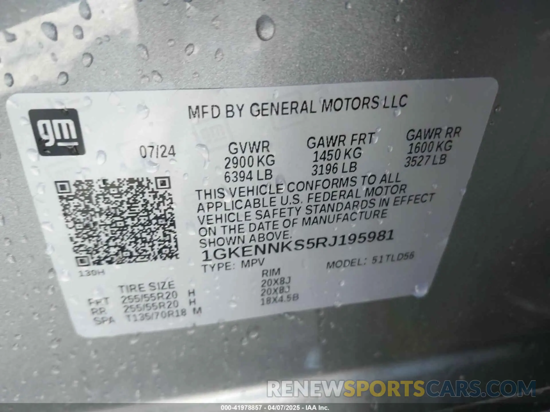 9 Photograph of a damaged car 1GKENNKS5RJ195981 GMC ACADIA 2024