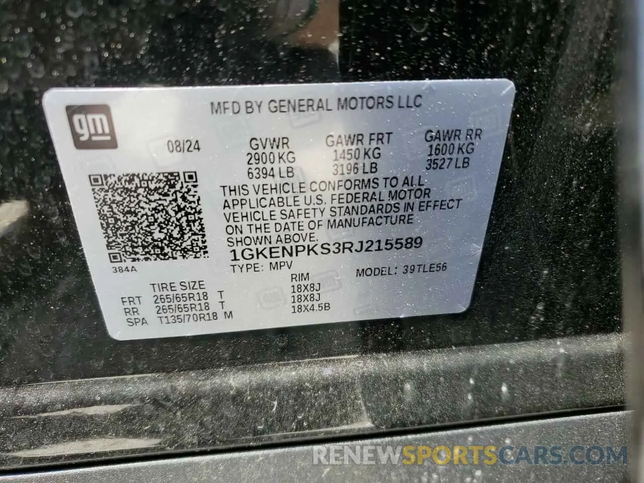 13 Photograph of a damaged car 1GKENPKS3RJ215589 GMC ACADIA 2024