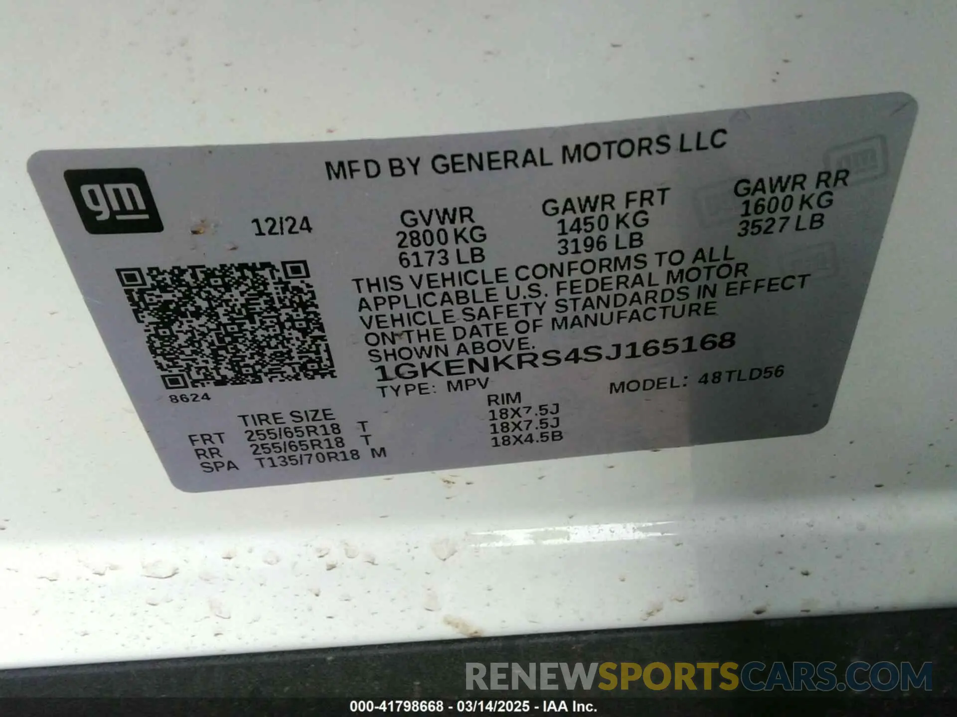 9 Photograph of a damaged car 1GKENKRS4SJ165168 GMC ACADIA 2025