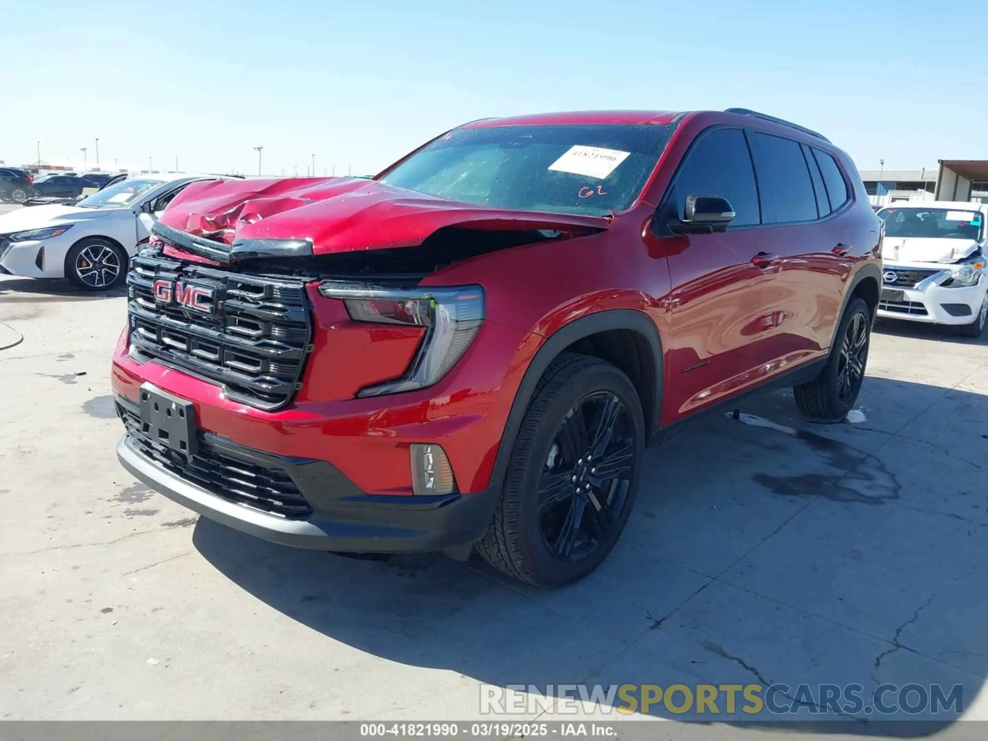 2 Photograph of a damaged car 1GKENNRS0SJ118513 GMC ACADIA 2025
