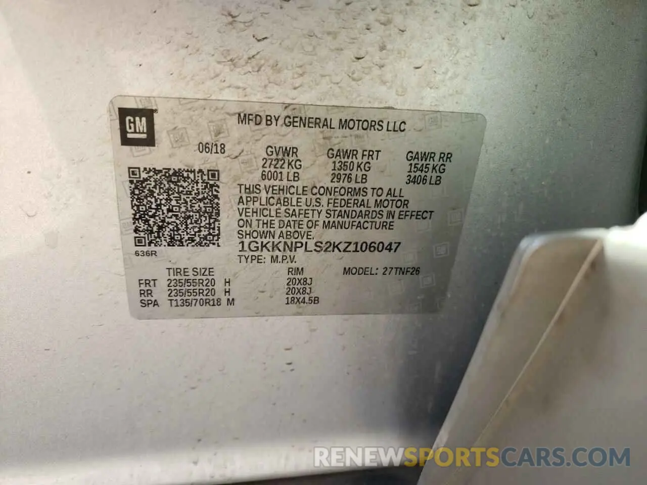 13 Photograph of a damaged car 1GKKNPLS2KZ106047 GMC ACADIA DEN 2019