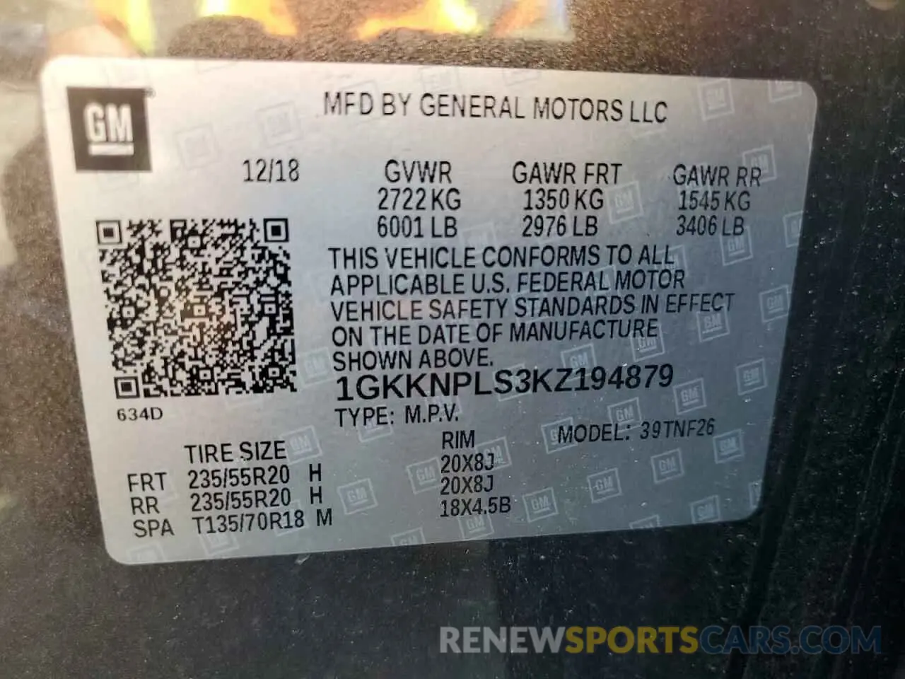 15 Photograph of a damaged car 1GKKNPLS3KZ194879 GMC ACADIA DEN 2019