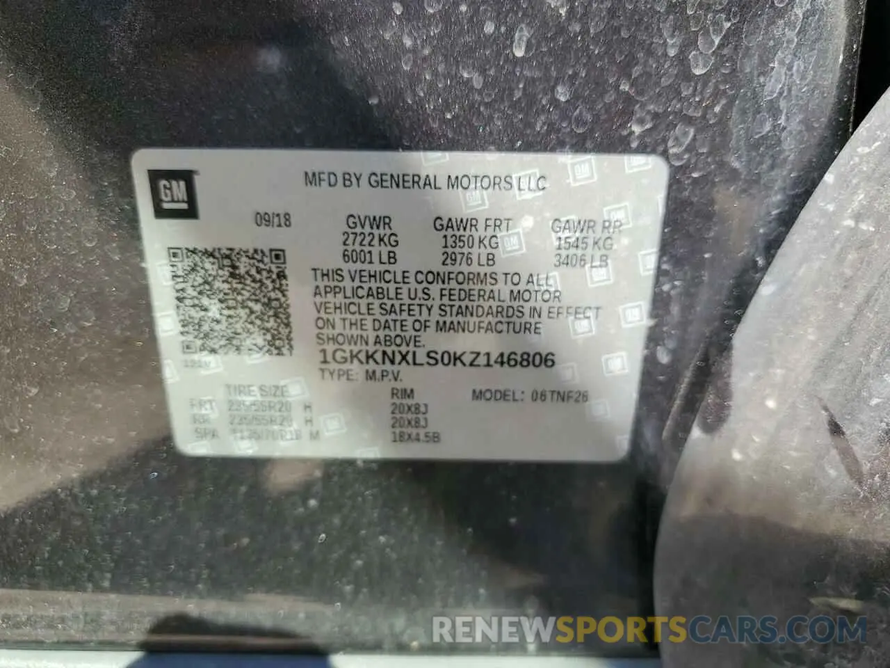 12 Photograph of a damaged car 1GKKNXLS0KZ146806 GMC ACADIA DEN 2019