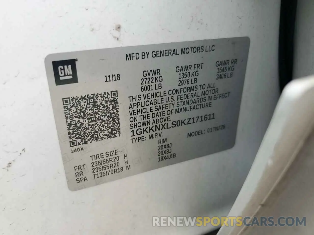14 Photograph of a damaged car 1GKKNXLS0KZ171611 GMC ACADIA DEN 2019