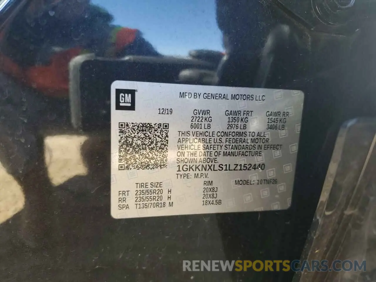 13 Photograph of a damaged car 1GKKNXLS1LZ152440 GMC ACADIA DEN 2020
