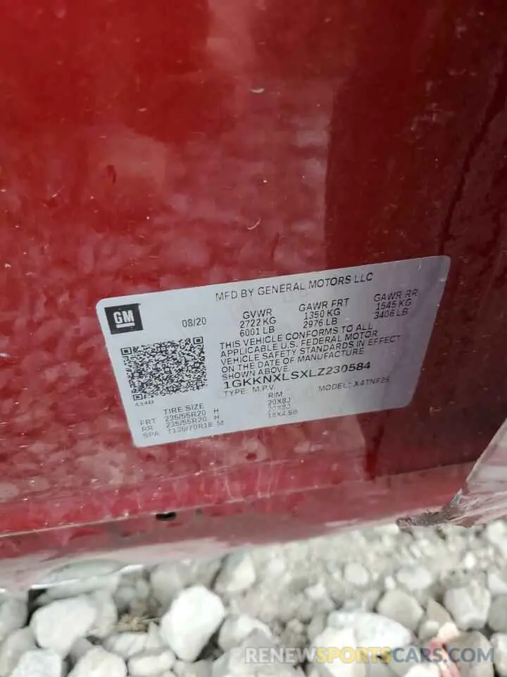 14 Photograph of a damaged car 1GKKNXLSXLZ230584 GMC ACADIA DEN 2020