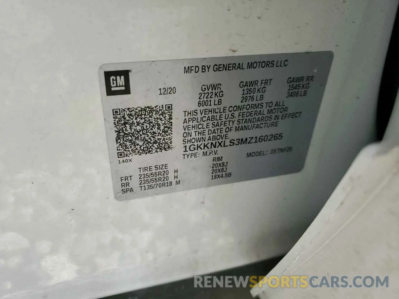 14 Photograph of a damaged car 1GKKNXLS3MZ160265 GMC ACADIA DEN 2021