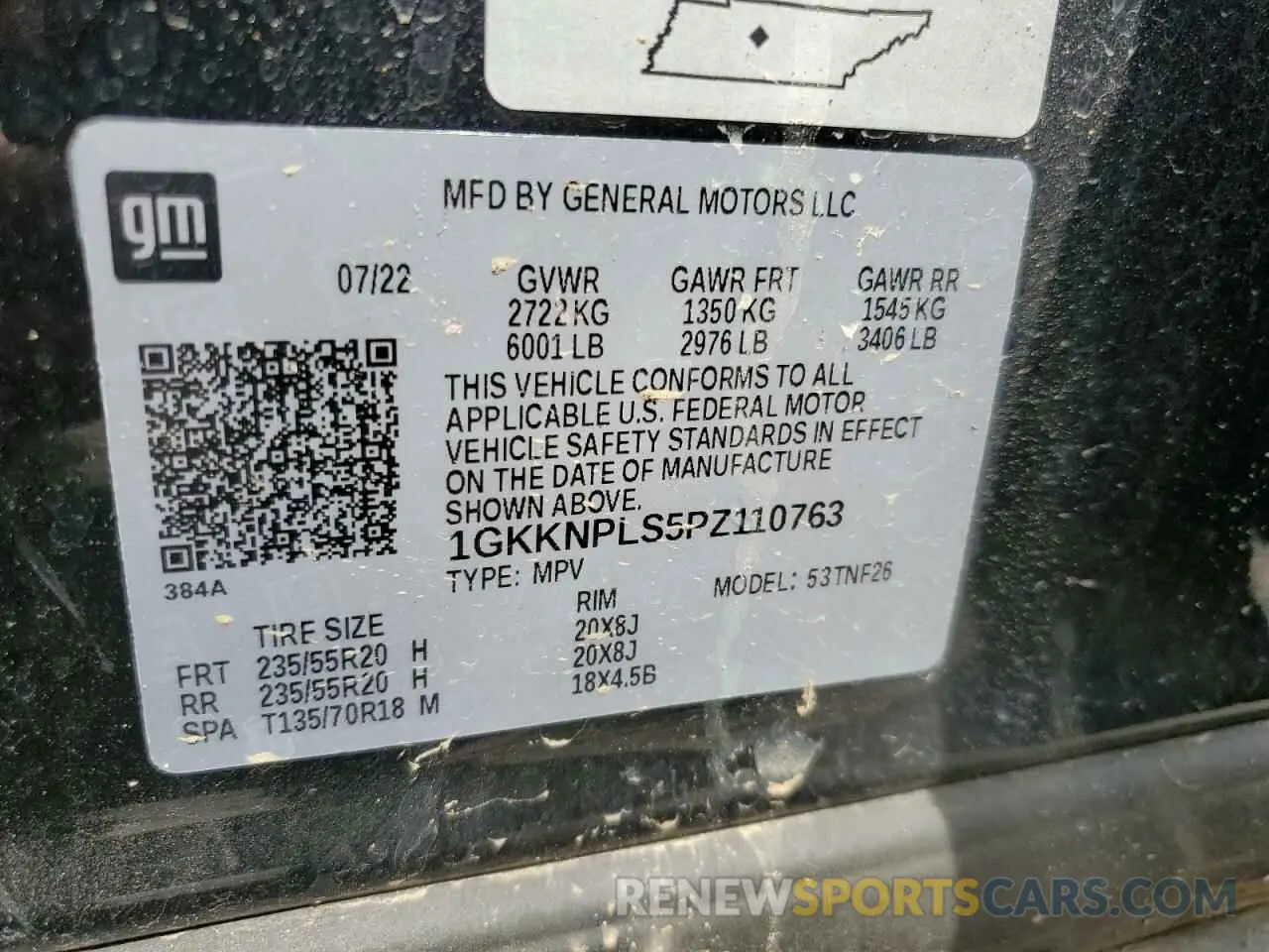 13 Photograph of a damaged car 1GKKNPLS5PZ110763 GMC ACADIA DEN 2023