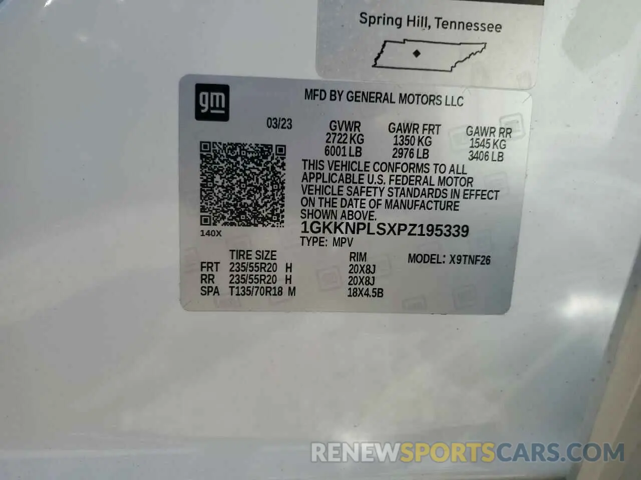 14 Photograph of a damaged car 1GKKNPLSXPZ195339 GMC ACADIA DEN 2023