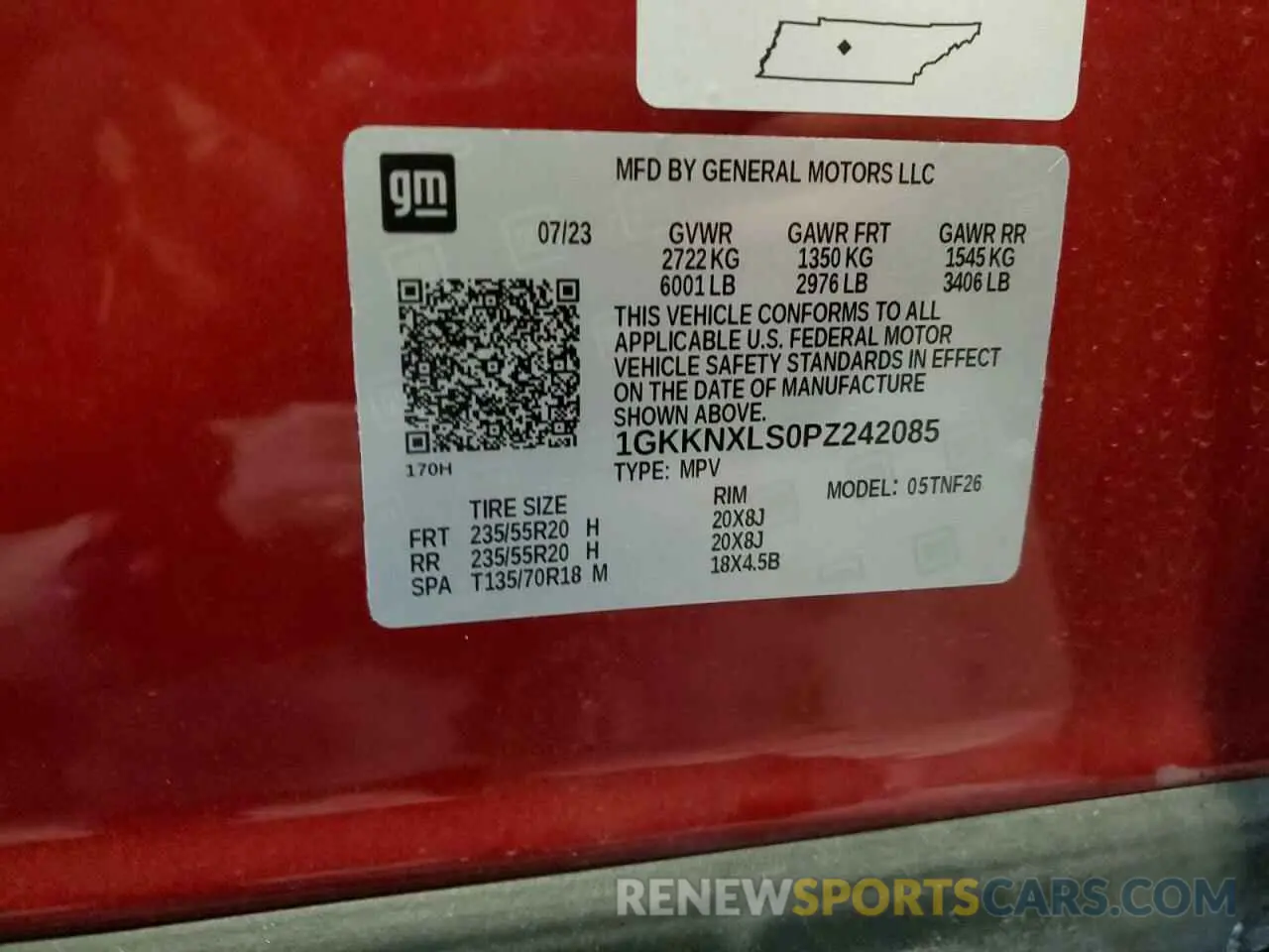 14 Photograph of a damaged car 1GKKNXLS0PZ242085 GMC ACADIA DEN 2023