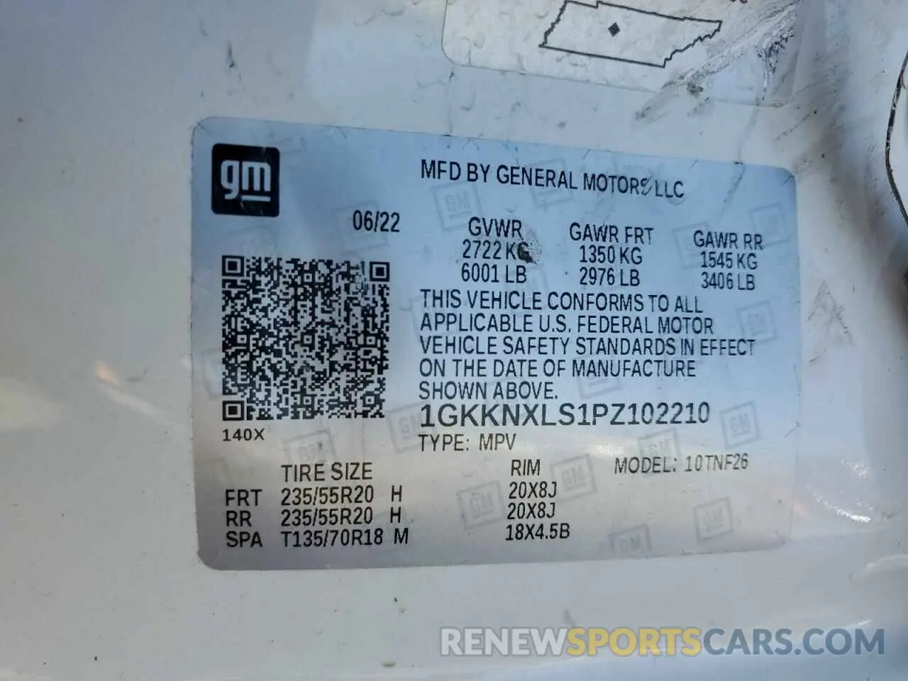 14 Photograph of a damaged car 1GKKNXLS1PZ102210 GMC ACADIA DEN 2023
