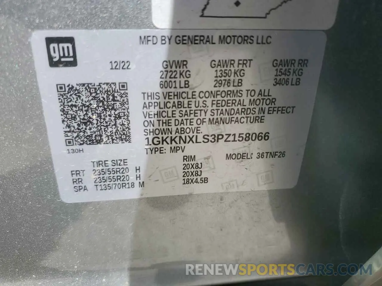 13 Photograph of a damaged car 1GKKNXLS3PZ158066 GMC ACADIA DEN 2023