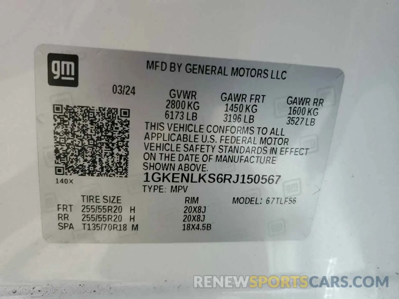 13 Photograph of a damaged car 1GKENLKS6RJ150567 GMC ACADIA DEN 2024