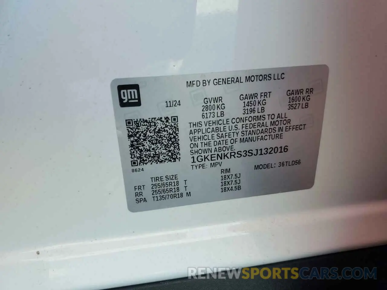 14 Photograph of a damaged car 1GKENKRS3SJ132016 GMC ACADIA ELE 2025