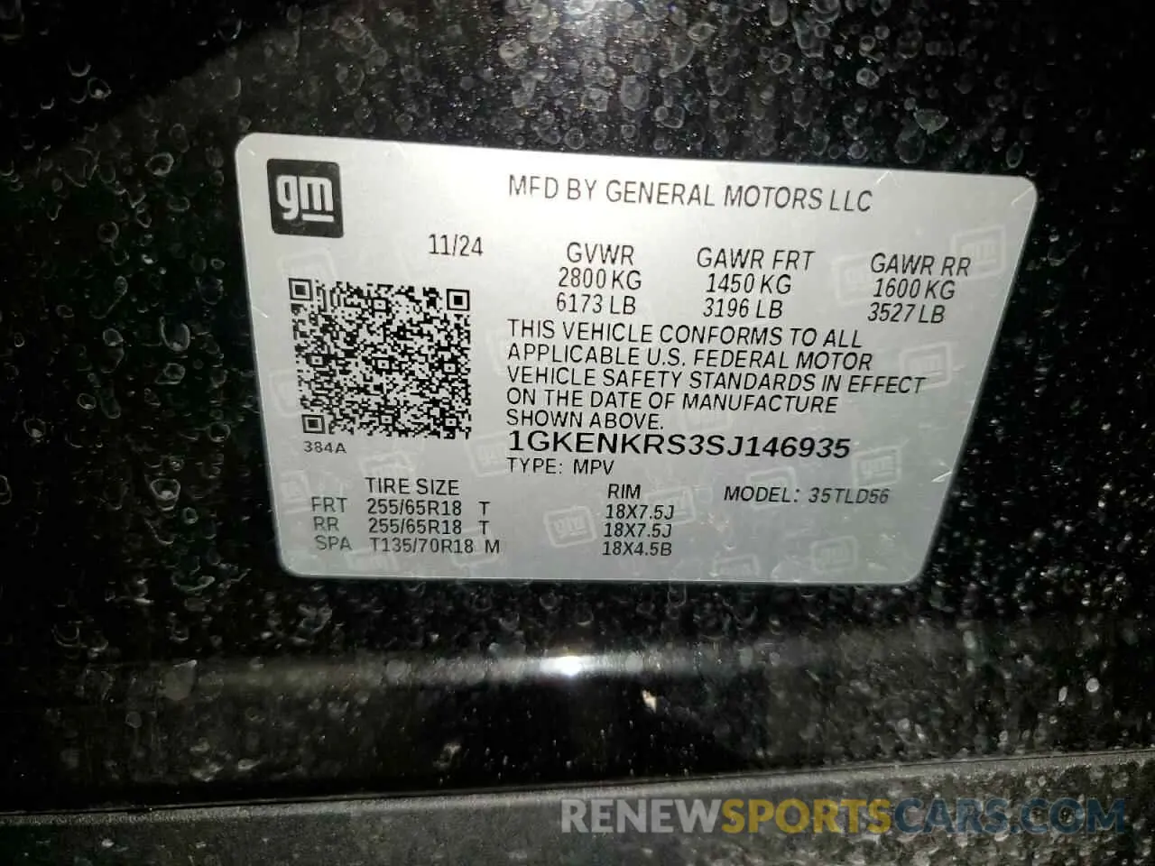 13 Photograph of a damaged car 1GKENKRS3SJ146935 GMC ACADIA ELE 2025