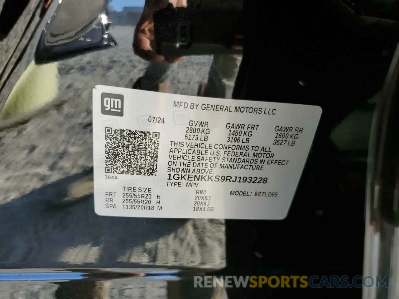14 Photograph of a damaged car 1GKENKKS9RJ193228 GMC ACADIA UPL 2024