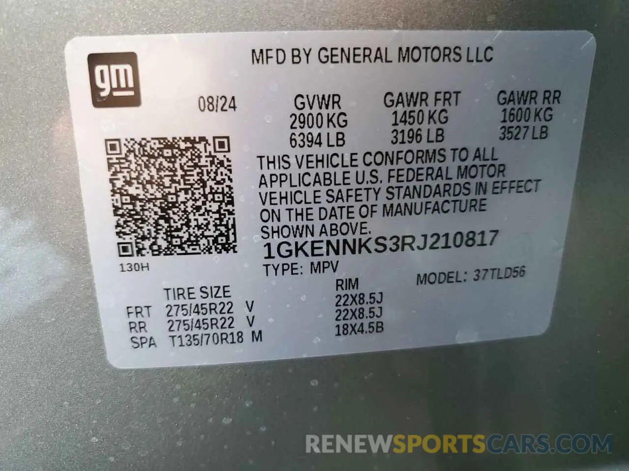 13 Photograph of a damaged car 1GKENNKS3RJ210817 GMC ACADIA UPL 2024