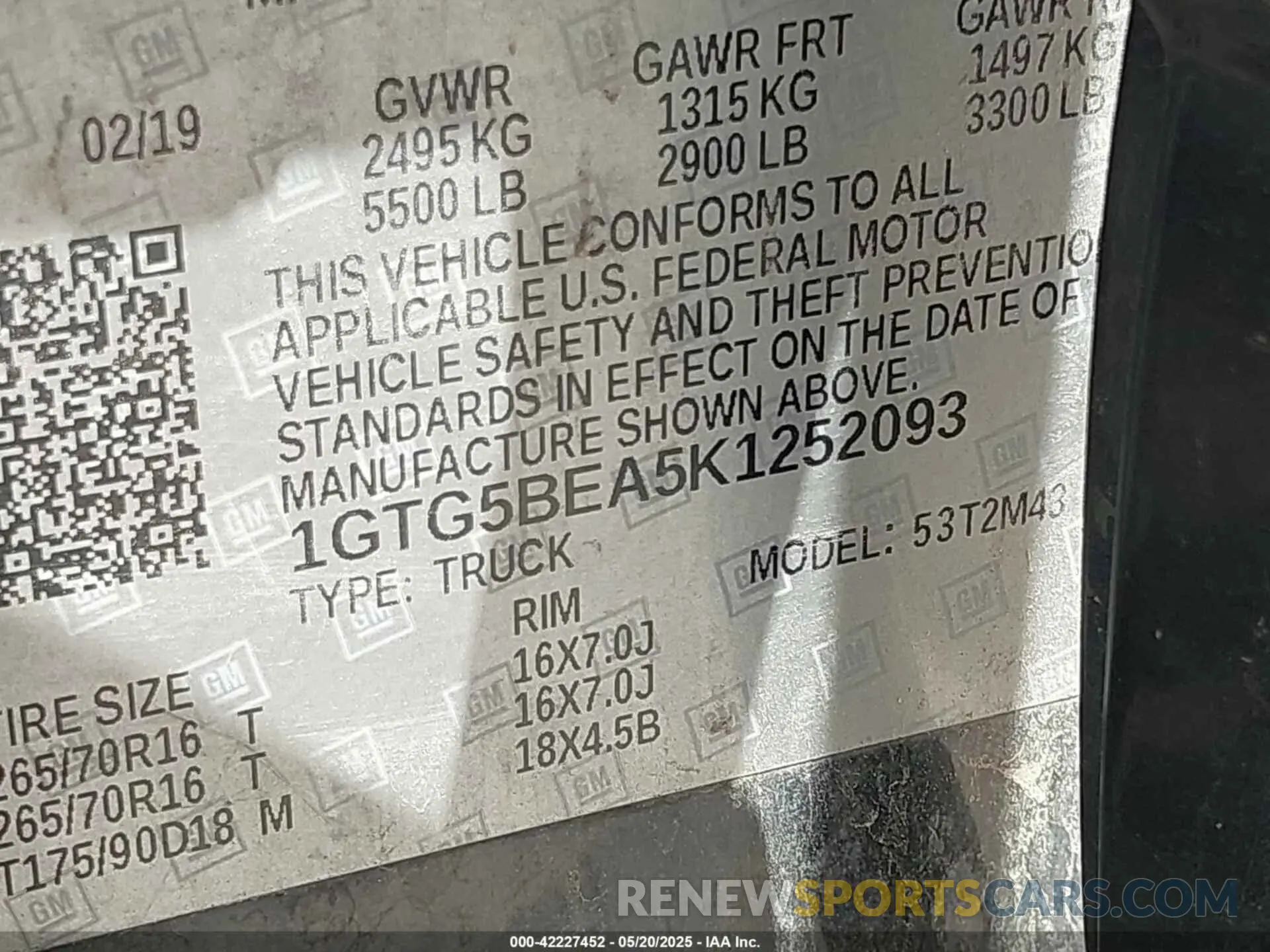 9 Photograph of a damaged car 1GTG5BEA5K1252093 GMC CANYON 2019
