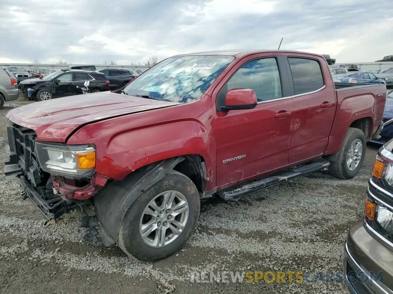 1 Photograph of a damaged car 1GTG6CENXK1208984 GMC CANYON 2019