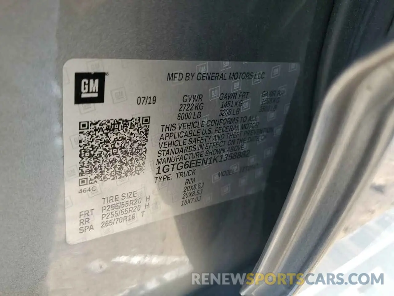 12 Photograph of a damaged car 1GTG6EEN1K1358882 GMC CANYON 2019