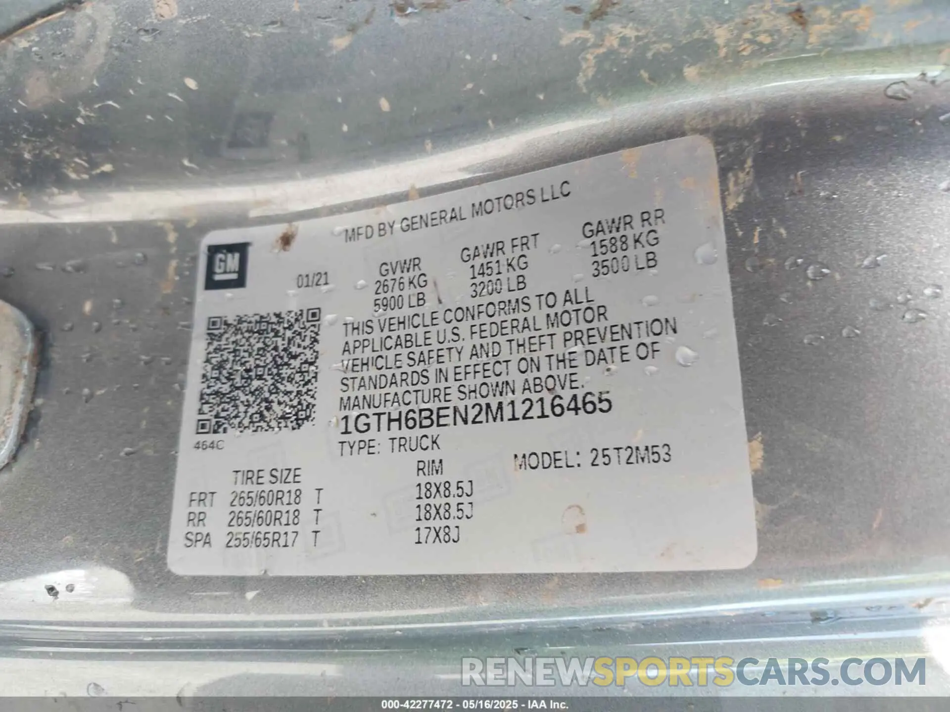 9 Photograph of a damaged car 1GTH6BEN2M1216465 GMC CANYON 2021