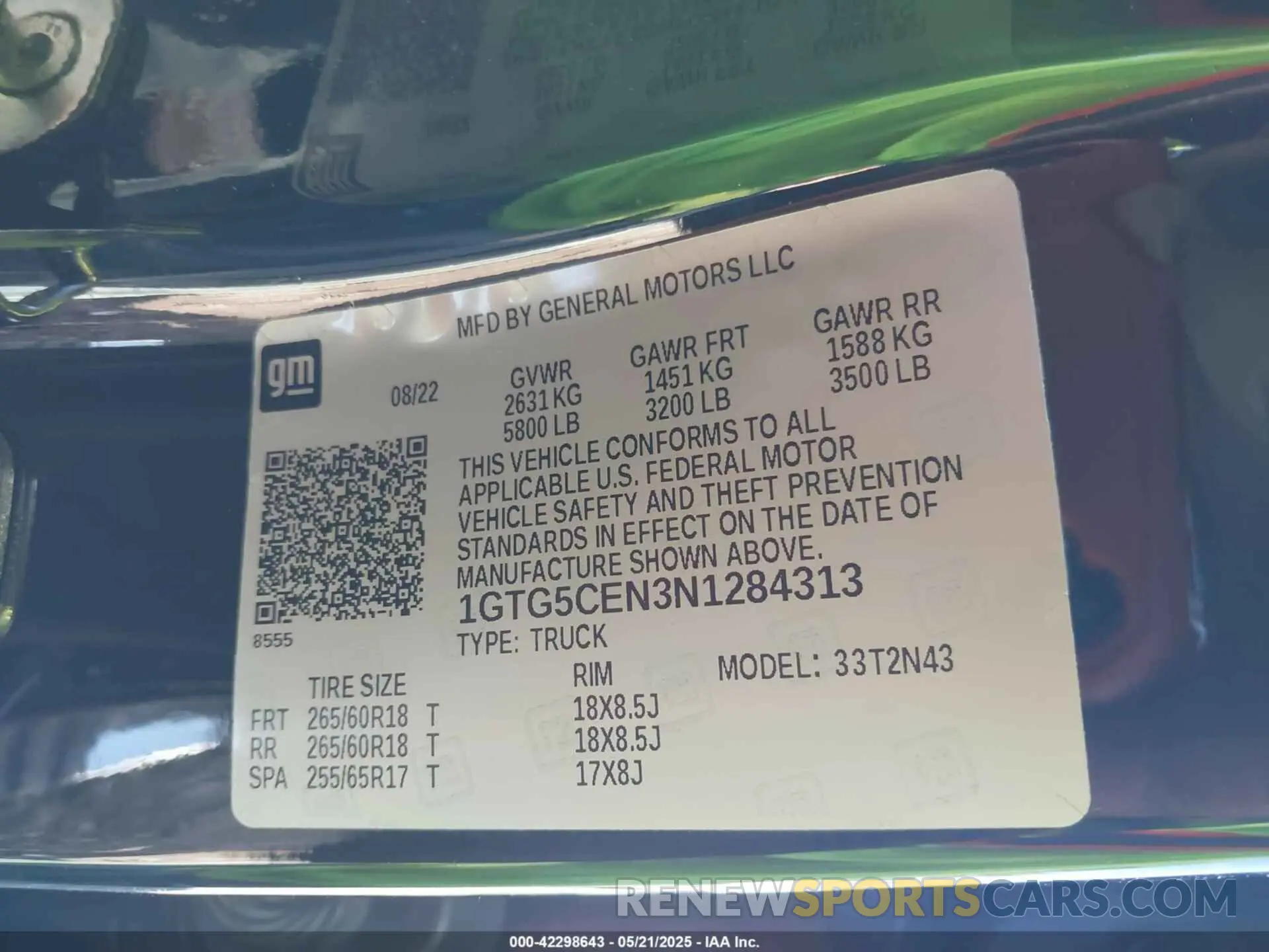 9 Photograph of a damaged car 1GTG5CEN3N1284313 GMC CANYON 2022