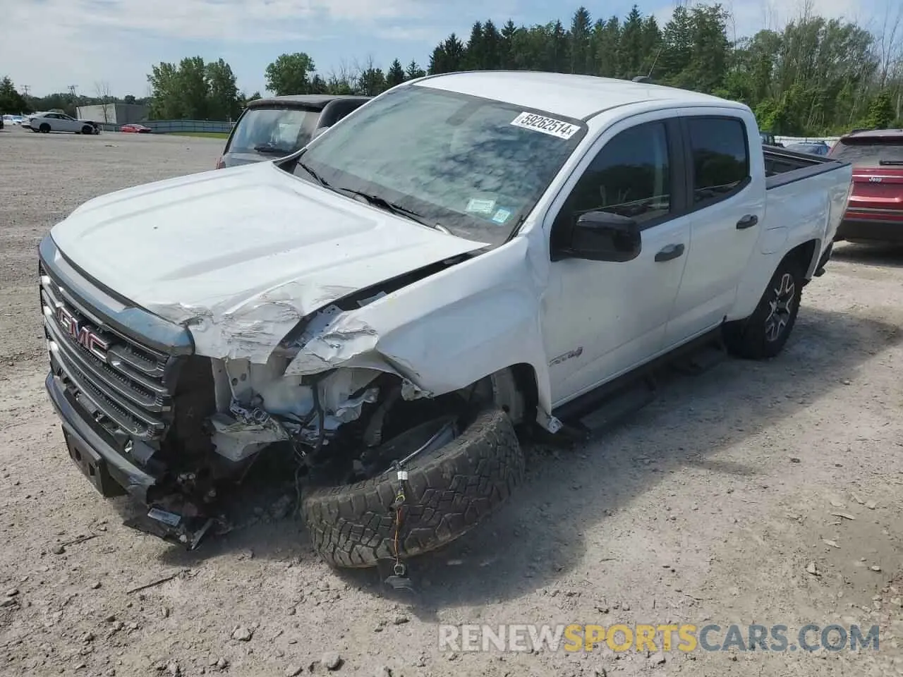 1 Photograph of a damaged car 1GTG6FENXN1155791 GMC CANYON 2022