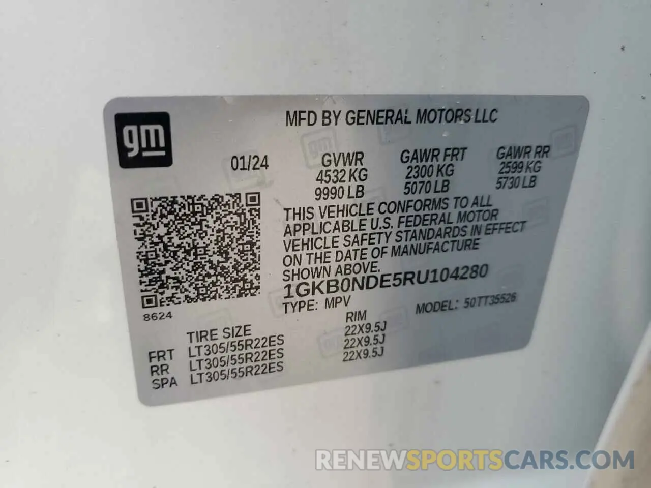 15 Photograph of a damaged car 1GKB0NDE5RU104280 GMC HUMMER SUV 2024