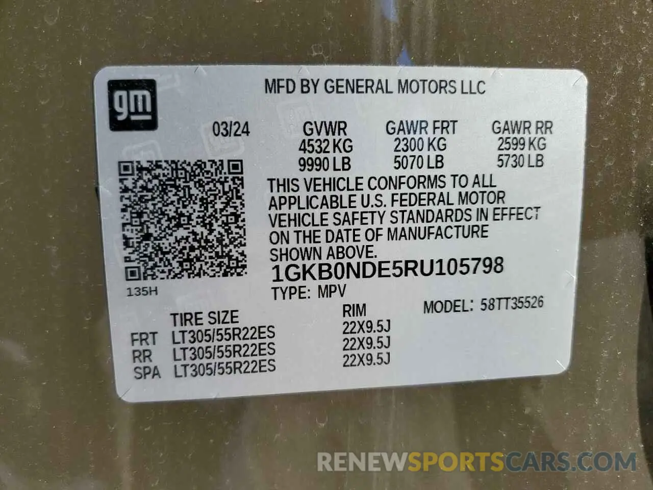 16 Photograph of a damaged car 1GKB0NDE5RU105798 GMC HUMMER SUV 2024